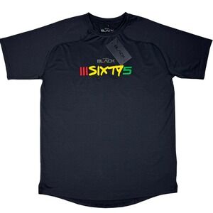 NEW Actively Black T-Shirt III Sixty 5 Performance Men XL Black Athletic Stretch